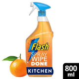 Flash Spray Wipe Done Bright Mandarin Kitchen Cleaner 800ml