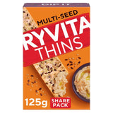 Ryvita Thins Multi-Seed Flatbread Crackers 125g, imported from the UK