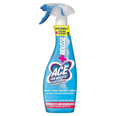 Ace Stain Remover Power Mousse Spray for Whites Laundry Stain Remover 700ml