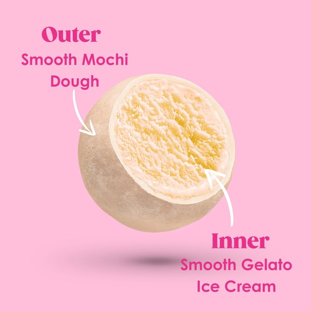 Little Moons vanilla mochi ice cream 6 x 32g, UK version