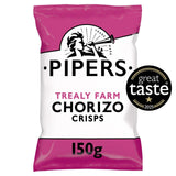 Pipers Chorizo potato crisps 150g, imported from the UK