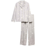 M&S Women's Star Print Pyjama Set Grey XL