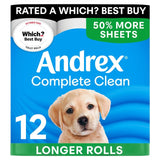 Andrex Complete Clean Toilet Rolls 12 XL Rolls