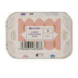Ocado large free range eggs 6 per pack, imported from the UK