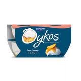 Oykos Peach Luxury Greek Style Yoghurt 4x110g, imported from the UK