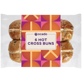 Ocado Hot Cross Buns 6 per pack