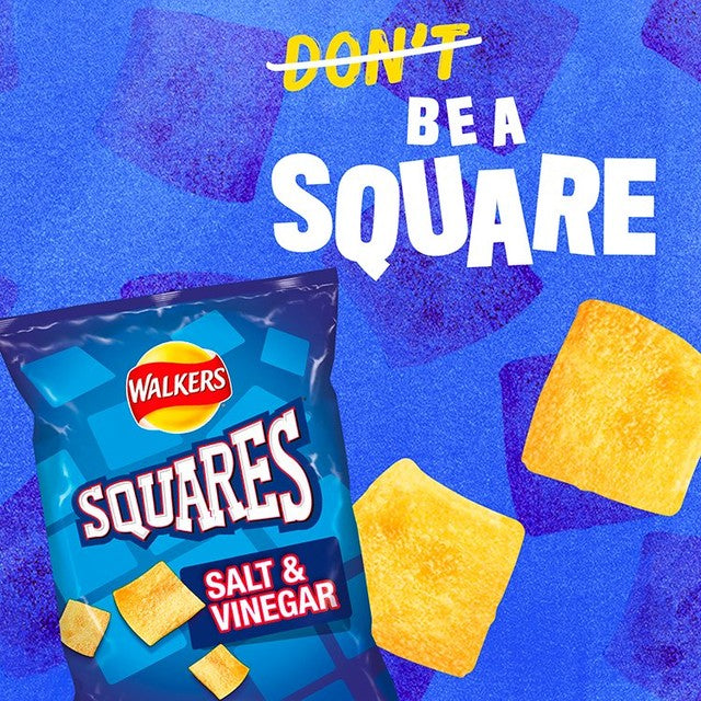 Walkers Squares variety pack potato snacks 6 x 22g (British brand)