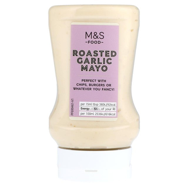 M&S roasted garlic mayonnaise 280ml, imported from the UK