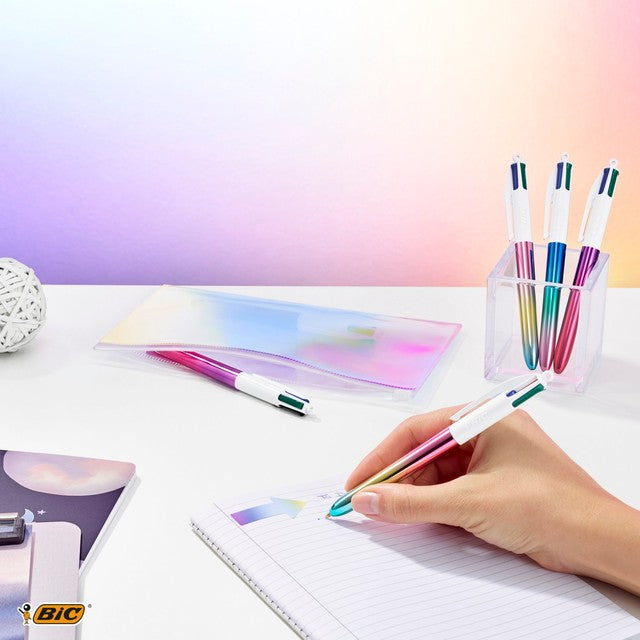 Bic 4 Colours Gradient Retractable Ballpoint Pen 5 Pack - British product