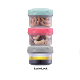 Locknlock mini round storage containers set of 3, 80ml, UK version