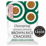 Clearspring brown rice crackers green nori and tamari 40g - British product