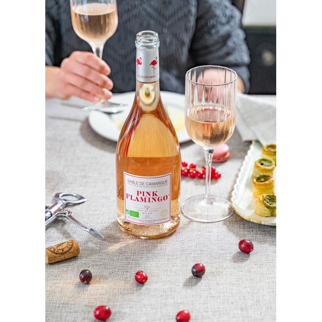 Domain de Jarras Pink Flamingo Organic Camargue Rosé Wine 75cl, imported from the UK
