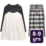 M&S Check Pyjamas Black Children's Pyjamas 8-9 Years