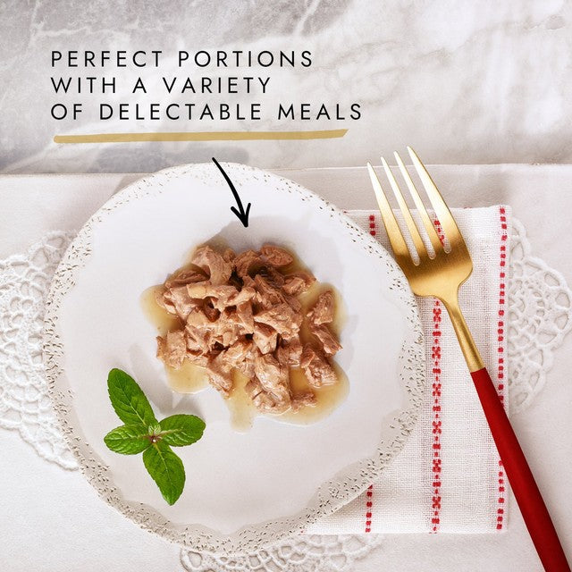 Gourmet Mon Petit wet cat food variety with beef, chicken, lamb 6 x 50g pouches, UK version