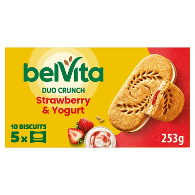 Belvita Jordbær Yoghurt Duo Crunch Frokostkjeks