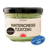 Natoora Watercress Tzatziki 185g, imported from the UK