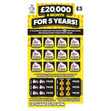 National Lottery 5 1200000 20000 A Month For 5 Years Scratchcard Game