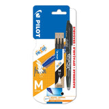 Pilot FriXion Ball erasable rollerball pen with 3 black refills, imported from the UK