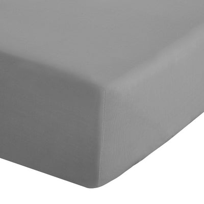 Catherine Lansfield Easy Iron Percale Double Fitted Sheet Grey