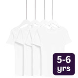 M&S children's unisex white cotton vests 5-6 years, imported from the UK