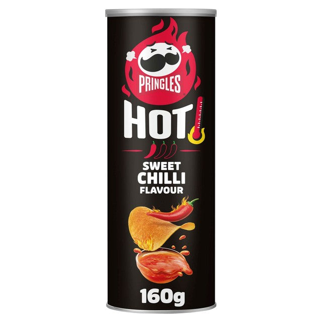 Pringles Hot Sweet Chilli sharing crisps 160g, imported from the UK