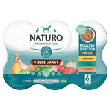 Naturo Adult Grain & Gluten Free Poultry Variety Wet Dog Food 6 x 390g