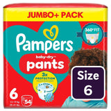Pampers Baby-Dry nappy pants size 6 15kg+, imported from the UK
