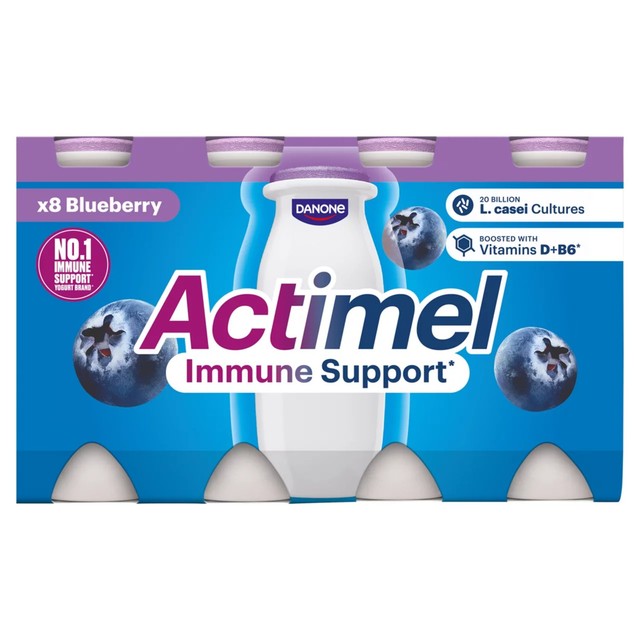 Actimel blueberry yoghurt drink 8 x 100g - British product