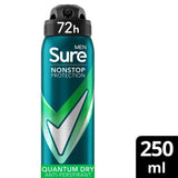 Sure Men 72hr Nonstop Protection Quantum Dry Antiperspirant Deodorant Spray 250ml