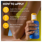 Nivea Sun Protect Moisture Sun Lotion Spray 200ml, imported from the UK