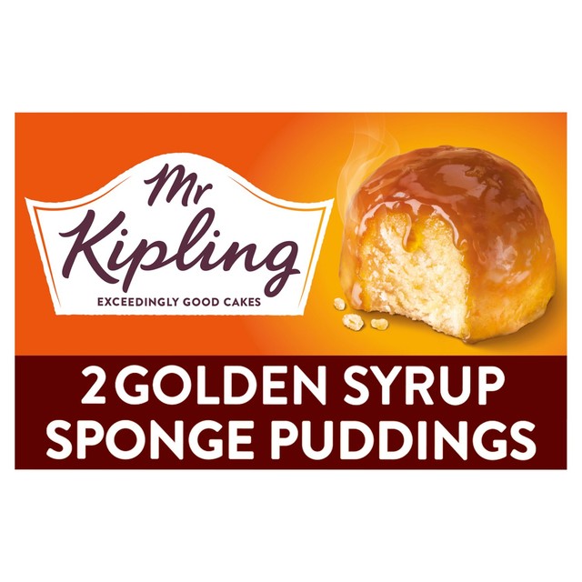 Mr Kipling golden syrup sponge pudding 2 pack, imported from the UK