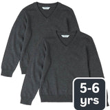 M&S Pure Cotton Unisex Jumper in Grey for 5-6 Years