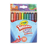 Crayola Pack of 10 Swirl Twistable Crayons