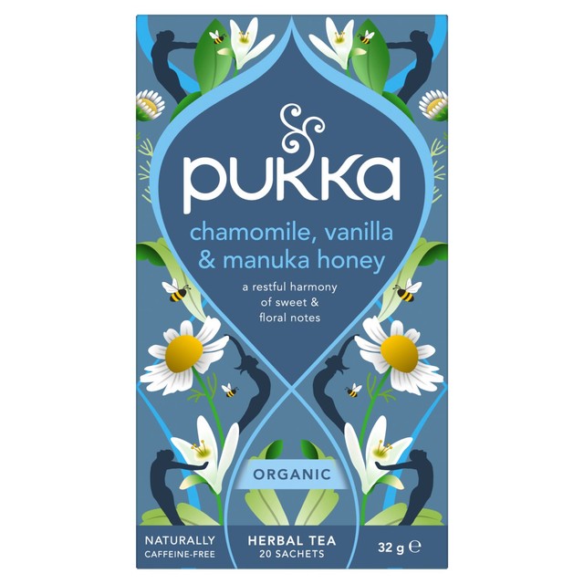 Pukka chamomile vanilla honey tea 20 bags, imported from the UK