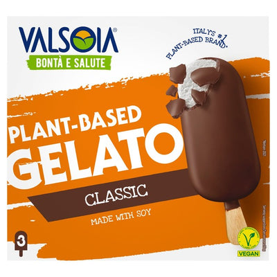 Valsoia Chocolate Covered Soya Ice Cream Sticks 3 x 83ml