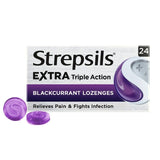 Strepsils Blackcurrent Sore Throat Lozenges 24 pack (British brand)