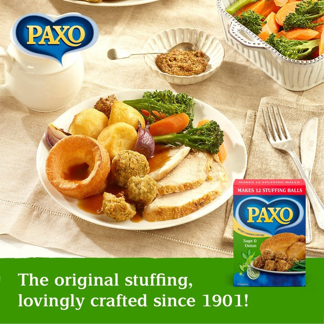 Paxo sage & onion stuffing mix 170g, imported from the UK