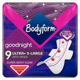 Bodyform Ultra Night Extra Sanitary Towels 9 per pack - British product