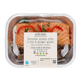 M&S salmon with soy and ginger dressing 285g, imported from the UK