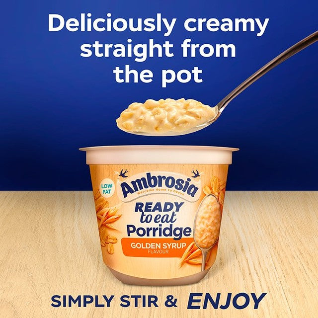 Ambrosia porridge pot Golden Syrup 210g - British product