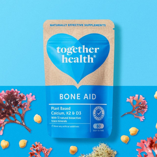 Together Health Bone Aid calcium D3 K2 supplement 60 capsules (British brand)