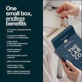 The Lab Co. non bio fragrance free laundry detergent sheets 64 loads (British brand)