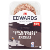 Edwards Pork & Cracked Black Pepper Pork Burgers 300g