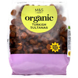 M&S organic sultanas 375g, imported from the UK