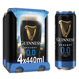 Guinness Draught 0.0% Alcohol Free Stout 4x440ml, UK version