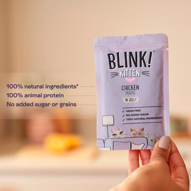 Blink kitten cat food pouch selection 40 x 85g - British product