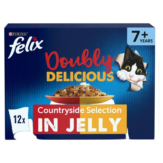 Felix 7+ cat food countryside jelly selection 12x85g - British product