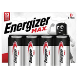 Energizer Max D Alkaline Batteries 4-Pack