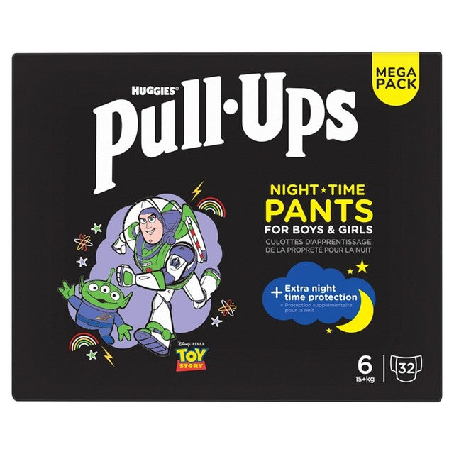 Huggies Pull-Ups Night Time Unisex Training Nappy Pants Size 6 MEGA, UK version