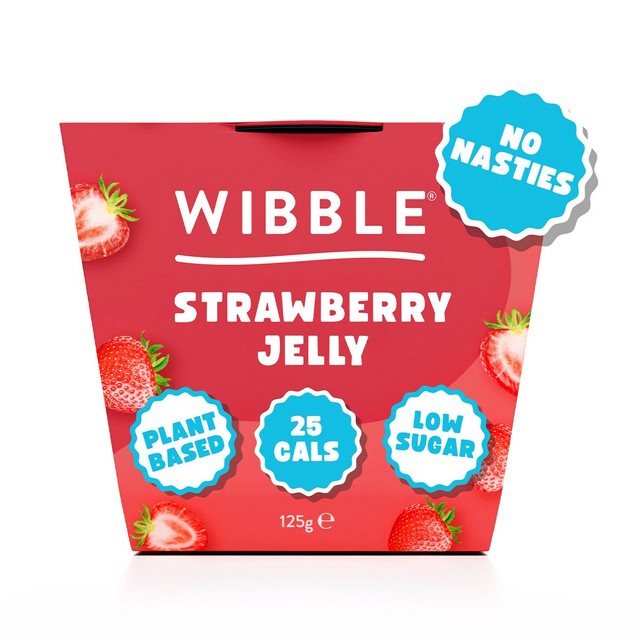 Wibble strawberry jelly pot 125g (British brand)